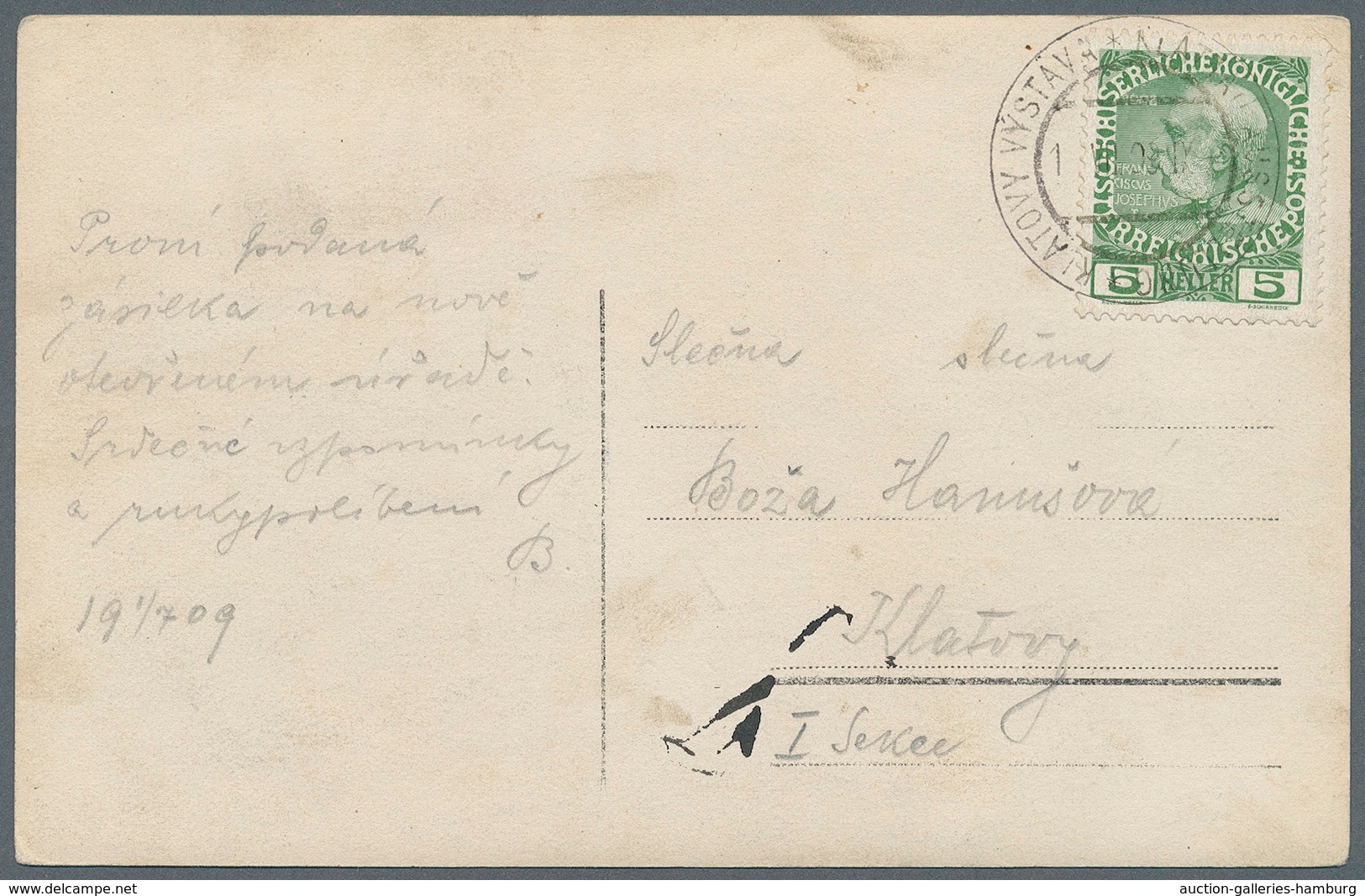 Österreich - Sonderstempel: 1909 (1.-25.7.), Drei Ansichtskarten (davon Eine Mit Dem Ausstellungsgel - Máquinas Franqueo (EMA)