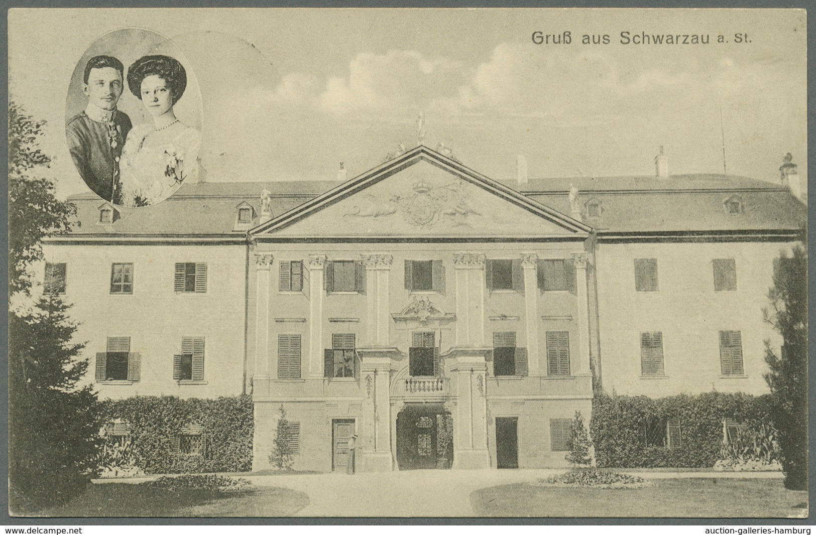 Österreich - Sonderstempel: 1911 (19.10.), Ansichtskarte 'Gruss Aus Schwarzau A. St. (mit Medaillon - Máquinas Franqueo (EMA)
