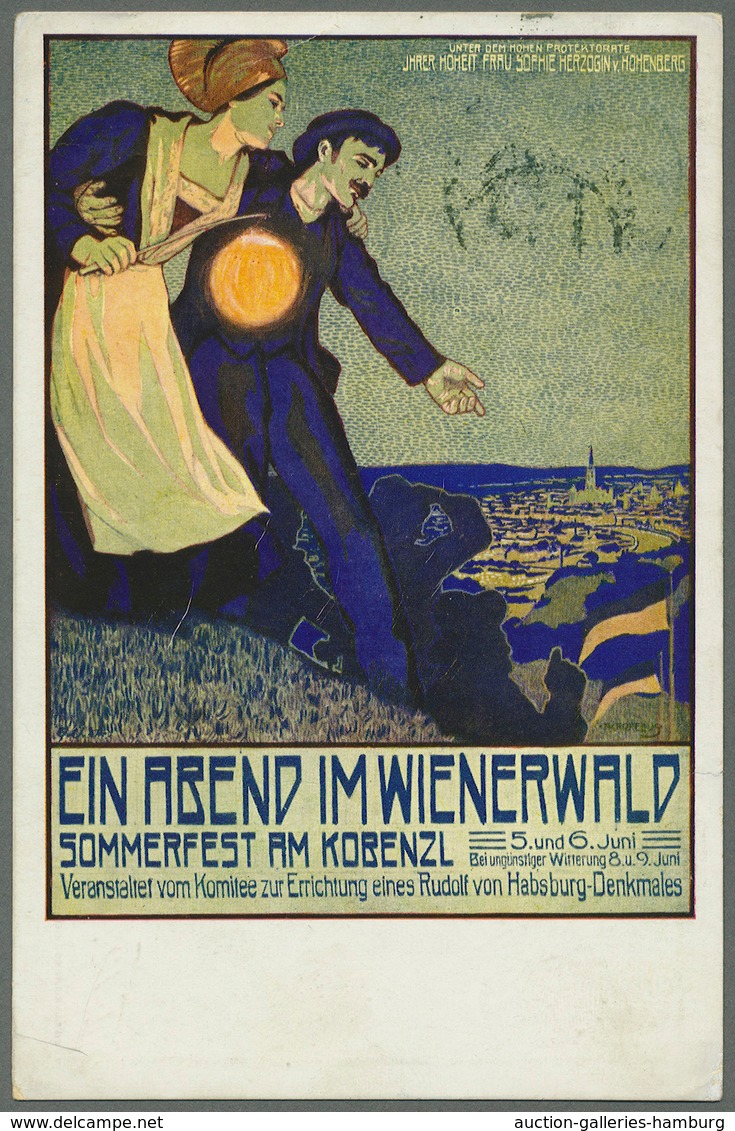 Österreich - Sonderstempel: 1912 (5.6.), Postkarte Des Veranstaltungs-Komitees Zum Sommerfest Am Kob - Macchine Per Obliterare (EMA)