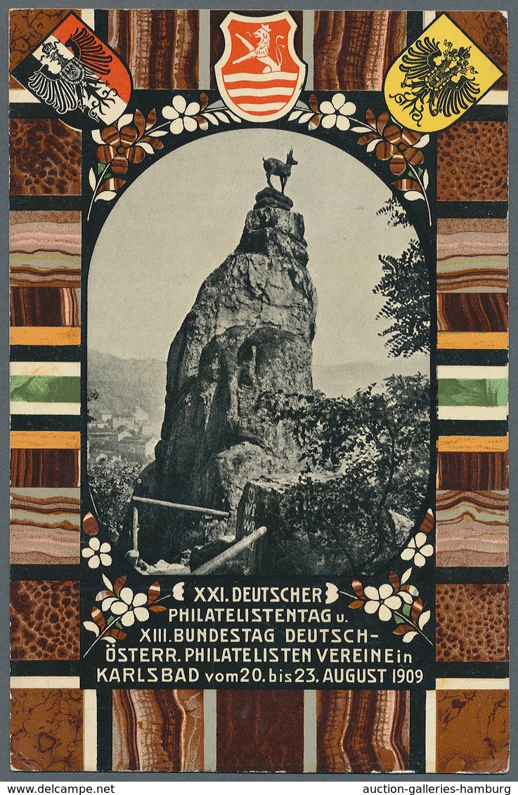 Österreich - Sondereinschreiben: 1909 (22.8.), Philatelistentags-Postkarte 20 H. Braun Mit 20 H. Zuf - Otros & Sin Clasificación