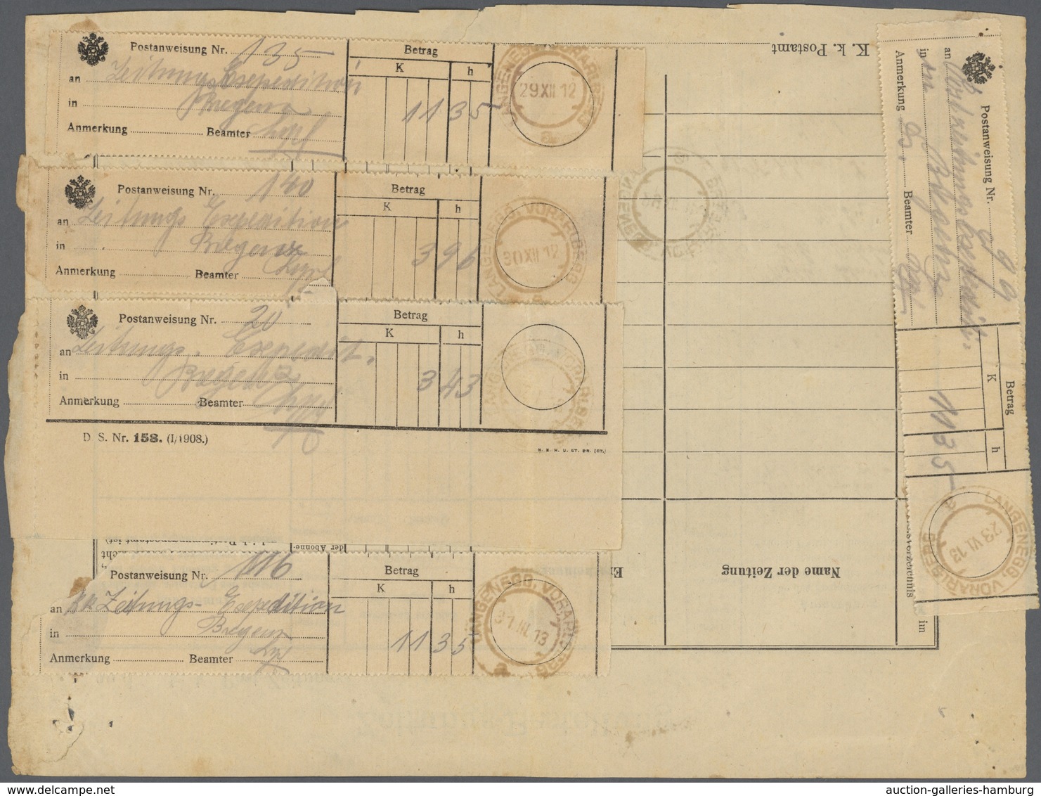 Österreich - Besonderheiten: 1912: "ZEITUNGS-BESTELLUNG" Formular An Die K.K.POST ZEITUNGS EXPEDITIO - Andere & Zonder Classificatie