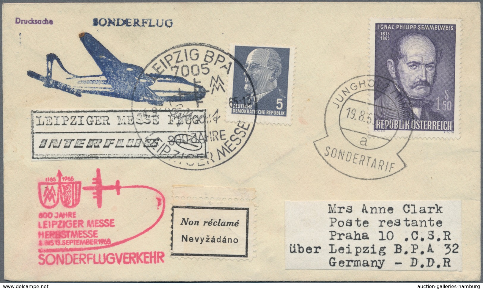 Österreich - Besonderheiten: 1962/1966, 5 Luftpost-Briefe Aus Hirschegg Und Jungholz (Zolllanschlußg - Andere & Zonder Classificatie