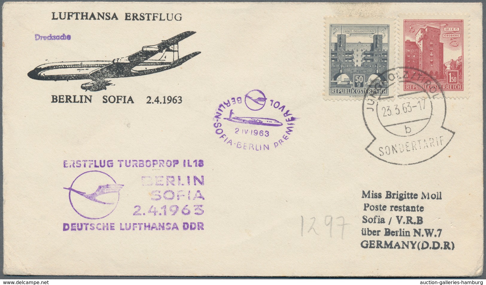 Österreich - Besonderheiten: 1962/1966, 5 Luftpost-Briefe Aus Jungholz (Zolllanschlußgebiet) Mit Ste - Sonstige & Ohne Zuordnung