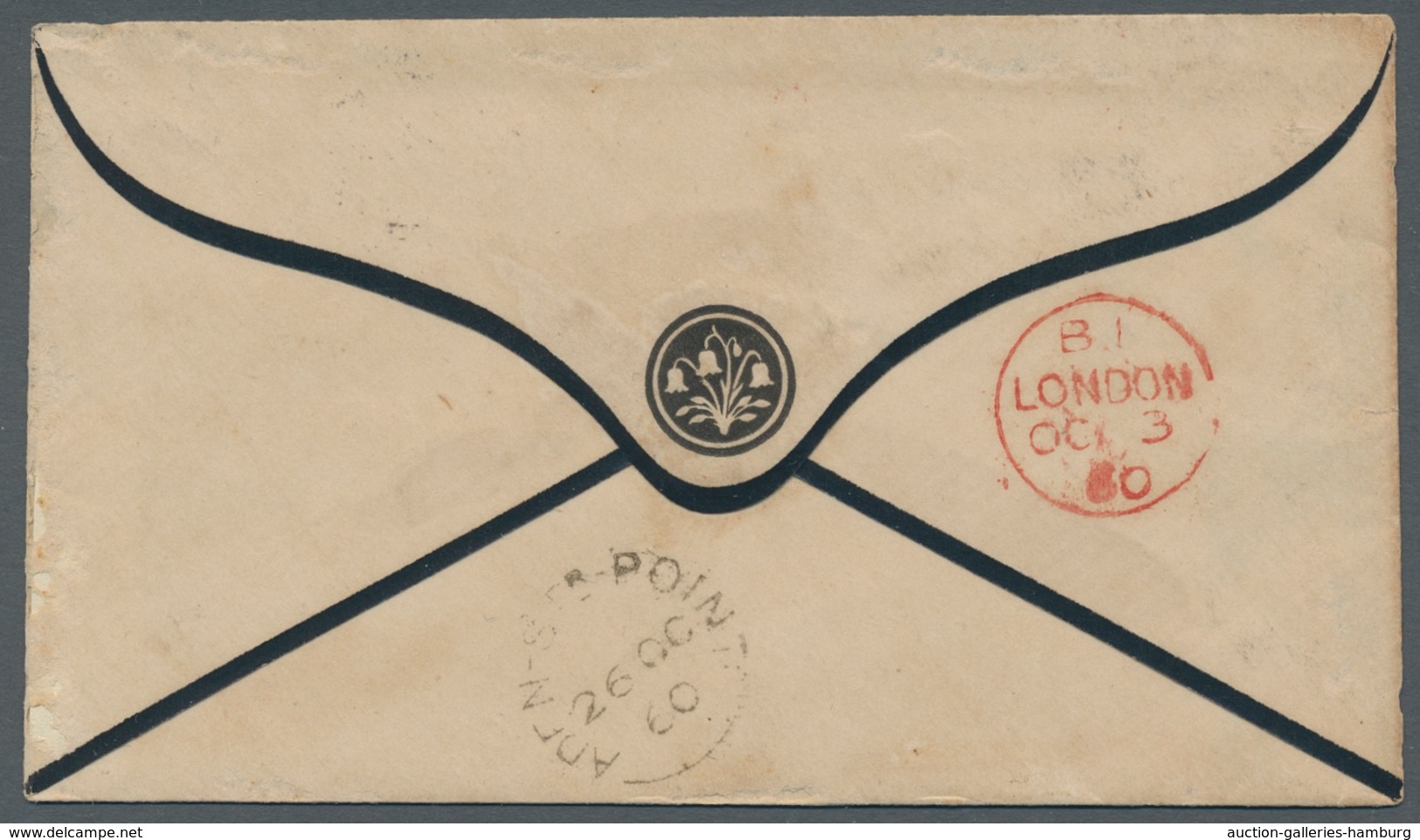 Aden: 1860, Incoming Mail, Mourning Cover From Liverpool With Queen Victoria 6 Pence Pale Lilac Via - Yemen