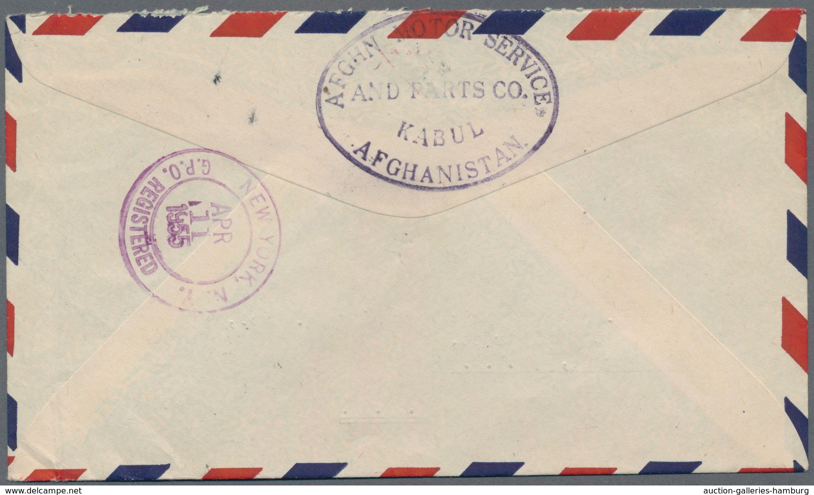 Afghanistan: 1945/1955, Three Airmail Covers To USA - Afghanistan