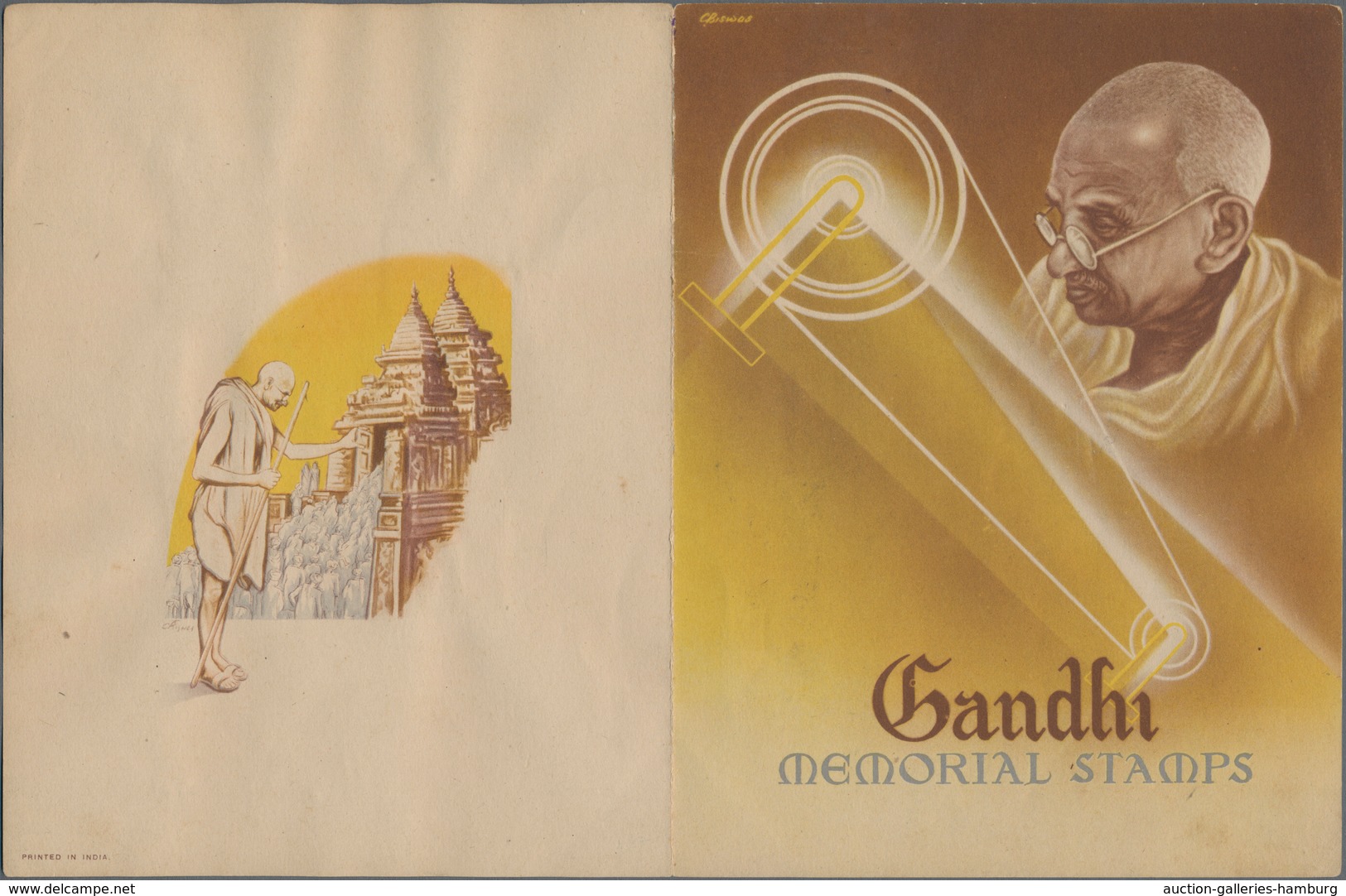 Indien: 1948, FDC, GANDHI, Cpl. Set To 10 R. Mounted On Leaves In A Special PRESENTATION FOLDER With - 1854 East India Company Administration