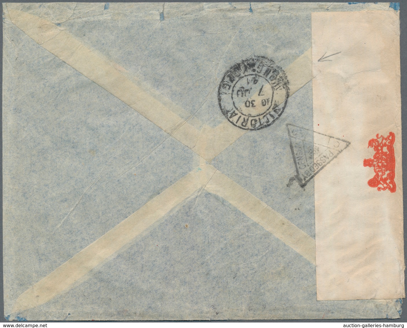 Indien - Ganzsachen: 1941 Two Censored Airmail Covers From Bombay To Montreal, Canada Via Hong Kong - Ohne Zuordnung