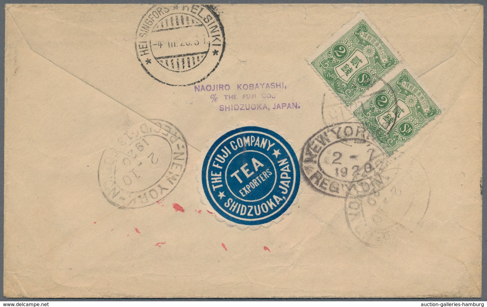 Japan: 1917/29, Covers To Switzerland (3) Or Finland (1): Printed Matter With French Censor Tape, Re - Other & Unclassified