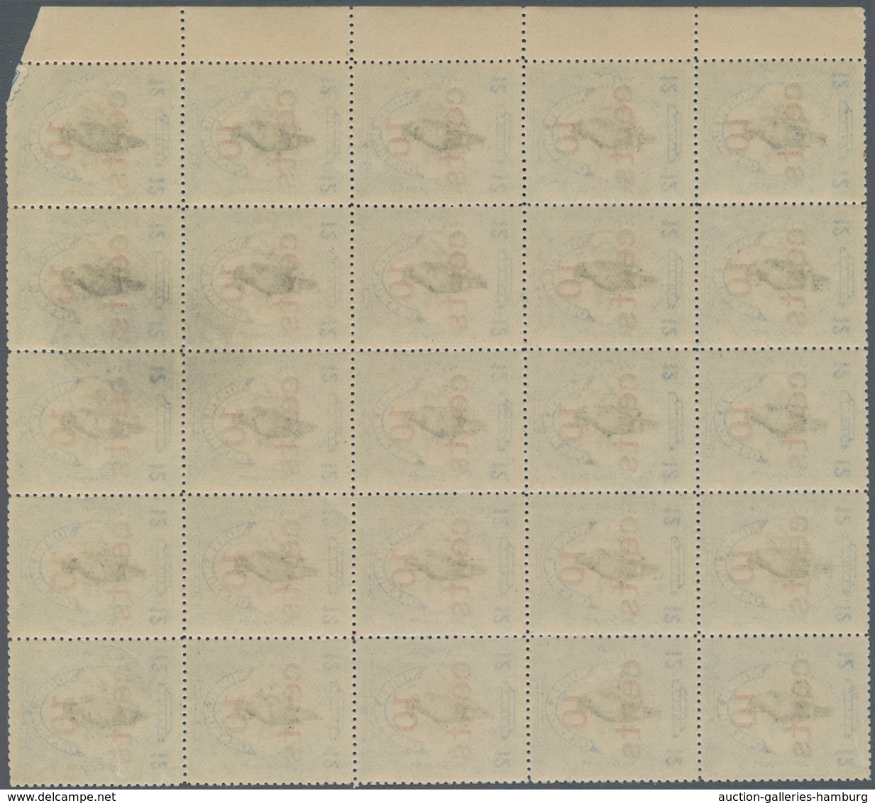 Nordborneo: 1916, 10 C./12 C., A Block Of 25 Including Variety "inverted S" In Row 2 Pos. 5, Mint Ne - Noord Borneo (...-1963)