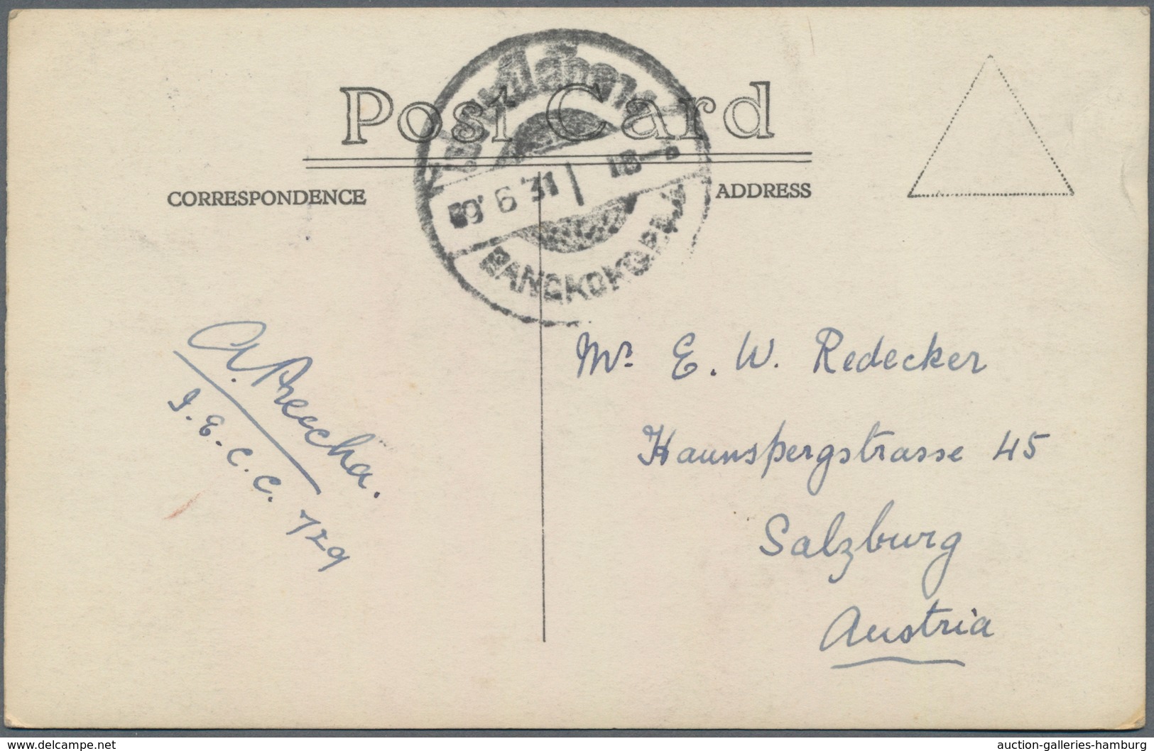 Thailand: 1926/1931, Registered Airmail Cover From Roi Etch To West Roxbury, Mass., U.S.A. Via Roi E - Thailand