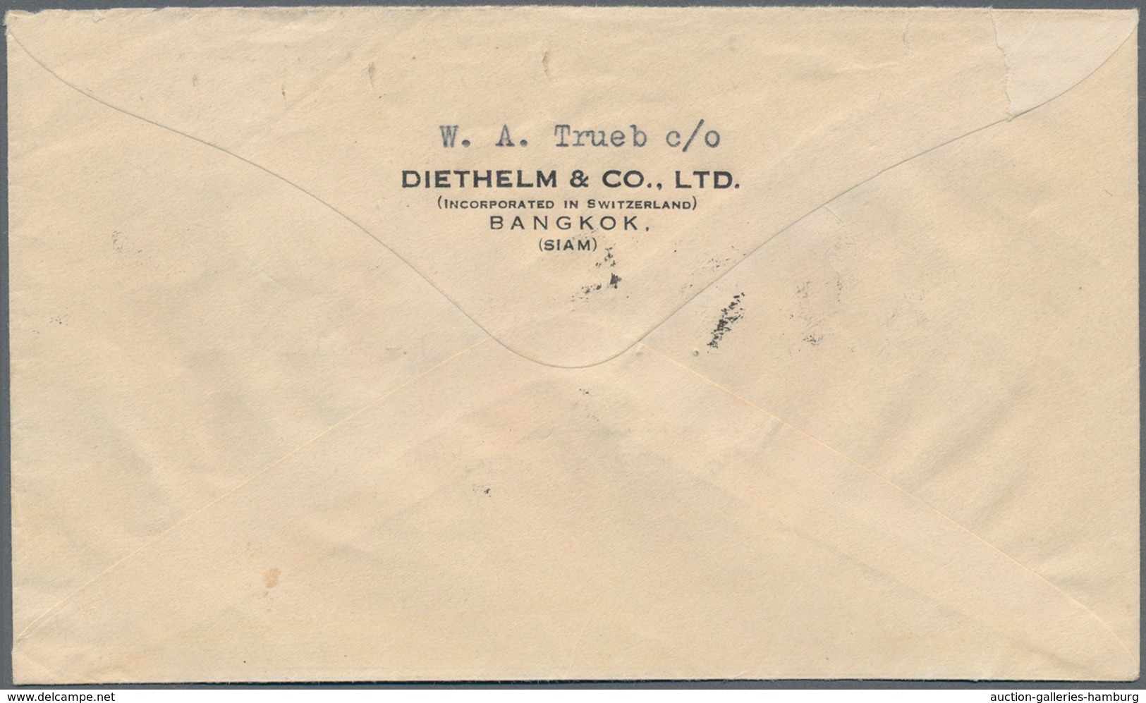 Thailand: 1928/51, Three Airmail Covers To Switzerland (2 Inc. Large A.V.2 Hs., Or Registered) Or To - Tailandia