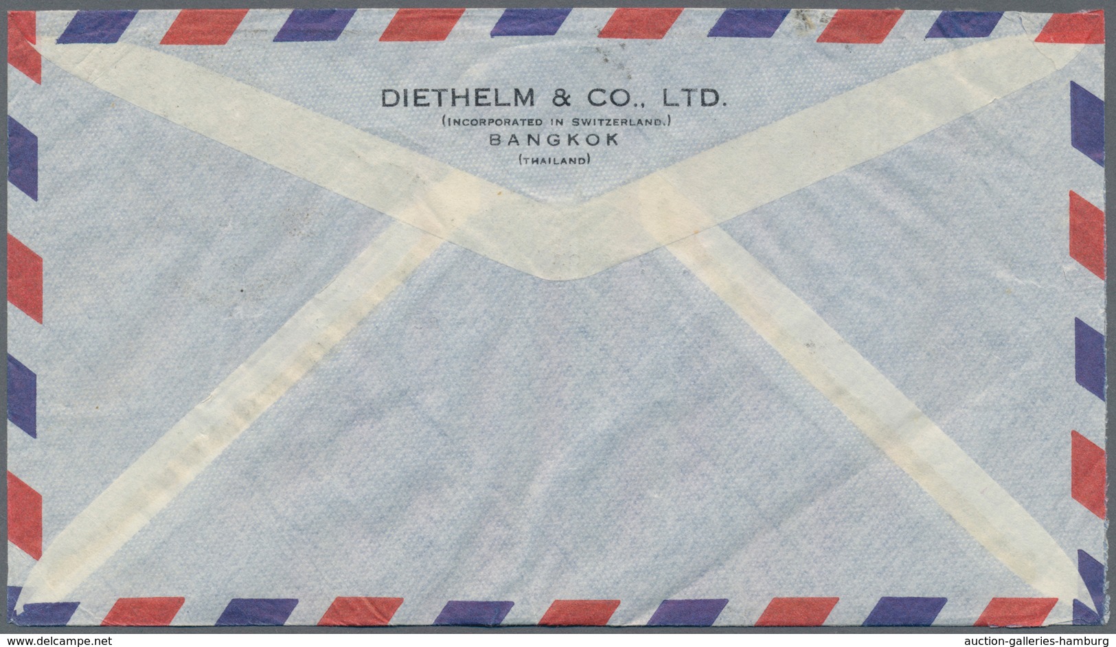 Thailand: 1928/51, Three Airmail Covers To Switzerland (2 Inc. Large A.V.2 Hs., Or Registered) Or To - Tailandia