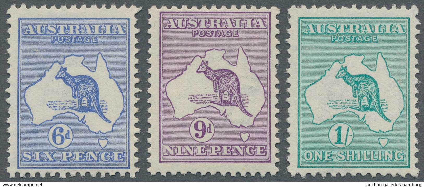 Australien: 1913, Känguruh-Ausgabe 1/2 Pence Bis 1 Shilling Mit Wasserzeichen 2 In Sehr Guter Ungebr - Nuevos