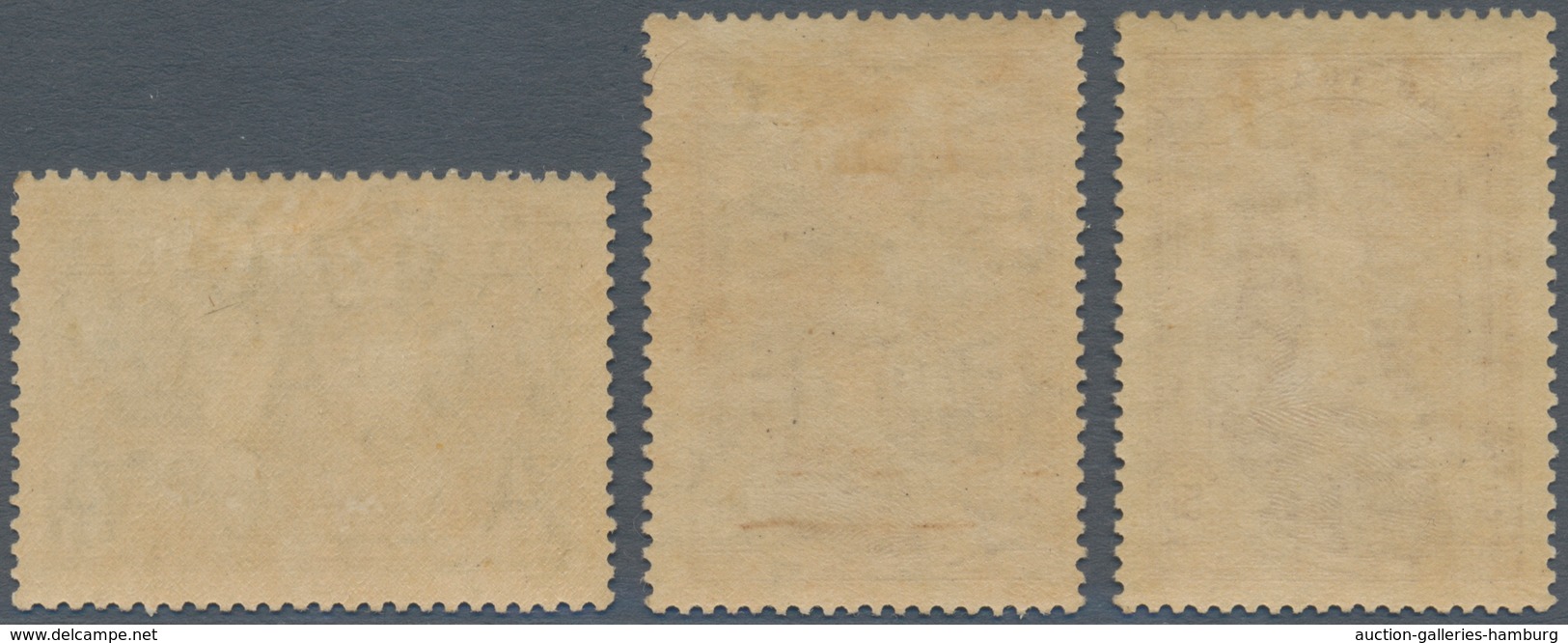 Australien: 1938 KGVI. Definitives 5s. Claret, 10s. Dull Purple And £1 Bluish Slate All Mint Lightly - Ongebruikt