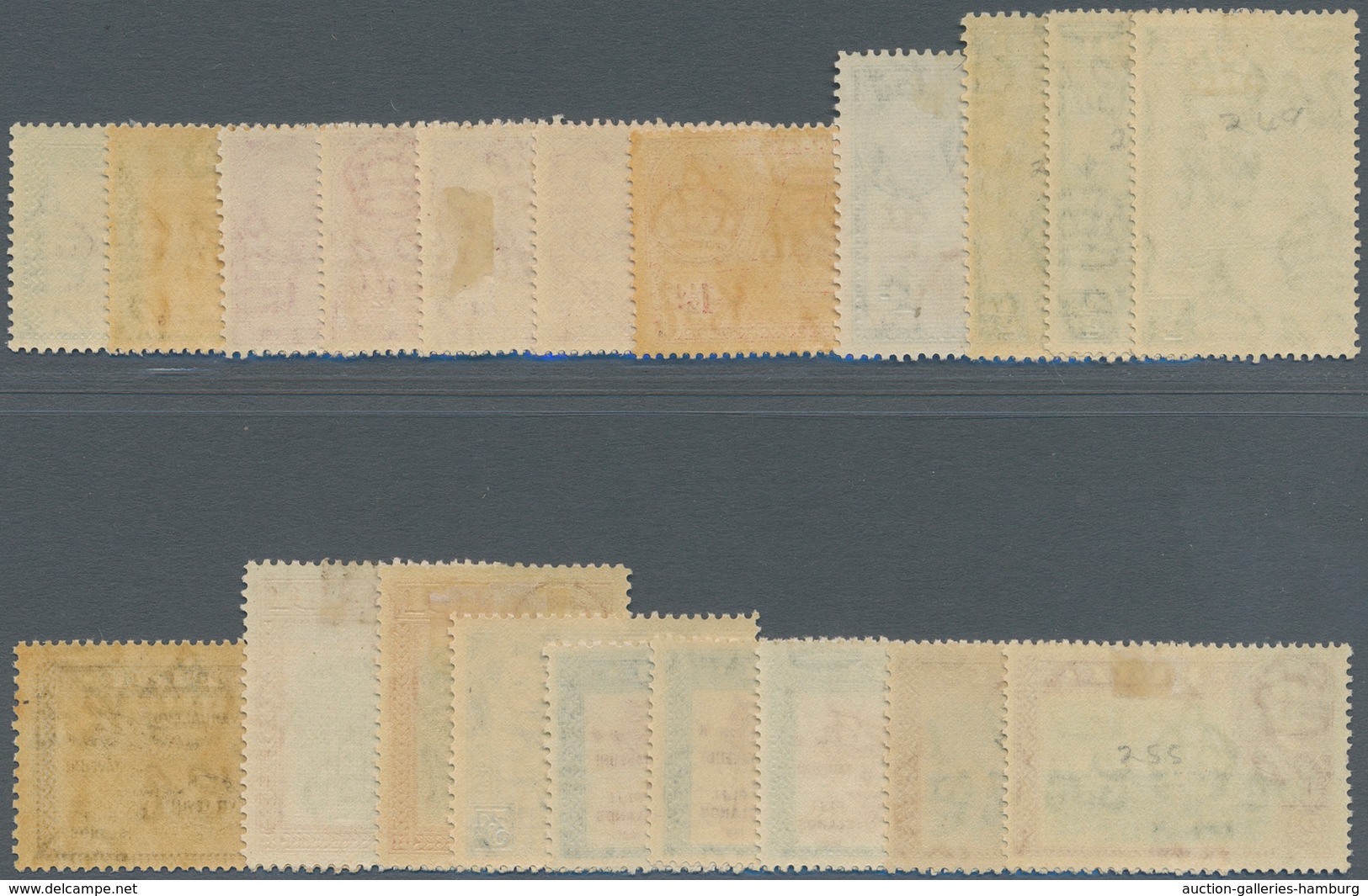 Fiji-Inseln: 1938/1955, KGVI Pictorial Definitives Complete Set Of 22 And Additional Perforations/sh - Fidschi-Inseln (...-1970)