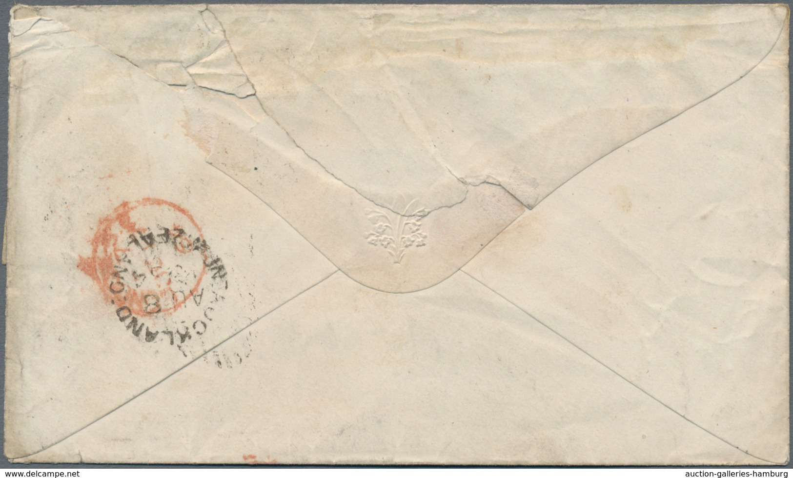 Neuseeland: 1864, Letter From "AUCKLAND NEW ZEALAND AU 8 1864" By Steamer "Airedale" To London. 10 D - Otros & Sin Clasificación