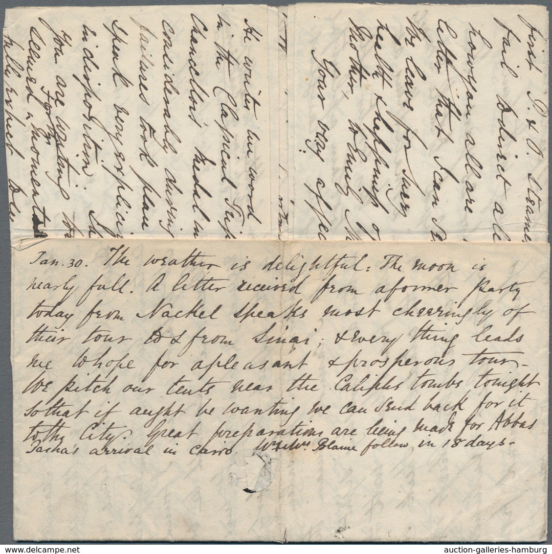 Ägypten - Vorphilatelie: 1849, Private Letter To "The Lord Bishop Of Gloster And Bristol" Mailed At - Prefilatelia