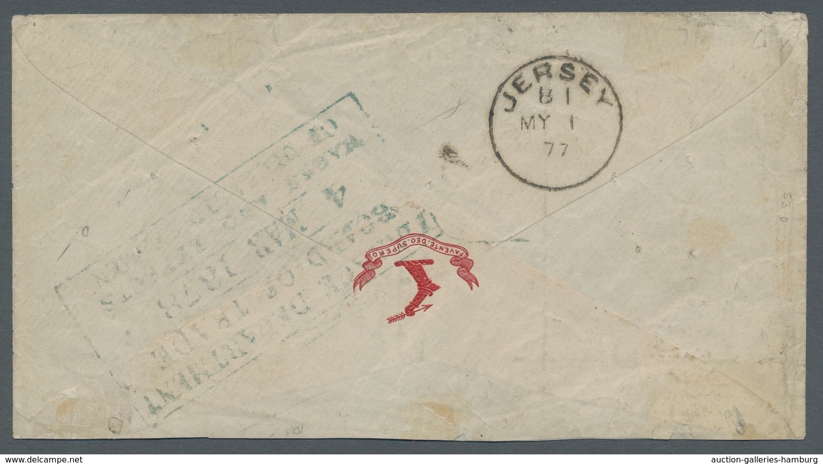 Ägypten: 1877, Superb GB 2½ D, Mi.no. 47 In Fresh Color On Correctly Franked Cover With Clear Strike - Otros & Sin Clasificación