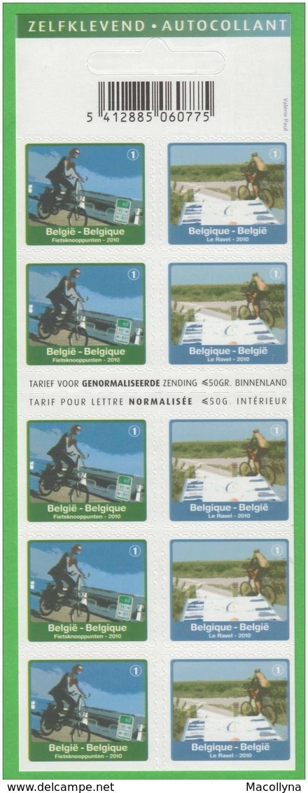 Boekje 114** Fietsknooppunten 4054/55** Toeristische Zegels / Carnet 114  - Le Ravel Circuits Cyclotouristes  MNH - Unclassified