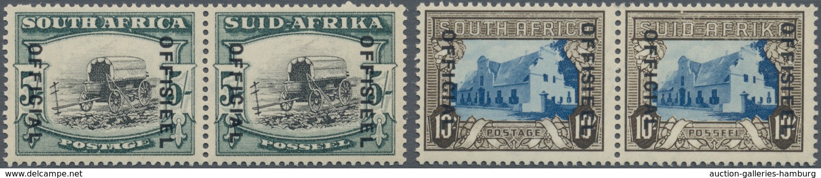 Südafrika - Dienstmarken: 1940, Pictorial Definitives Complete Set Of Two With 5s. Ox-wagon Outspann - Officials