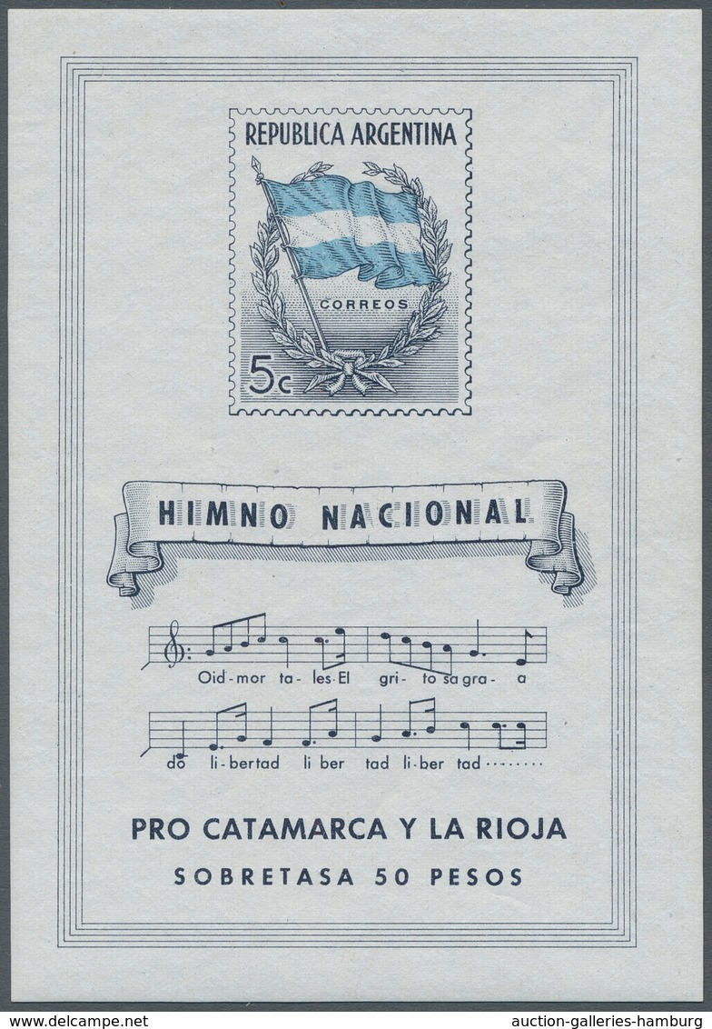 Argentinien: 1944, "La Rijoja/Catamarca"-miniatur Sheets, Mint Never Hinged In Very Fine Condition, - Otros & Sin Clasificación