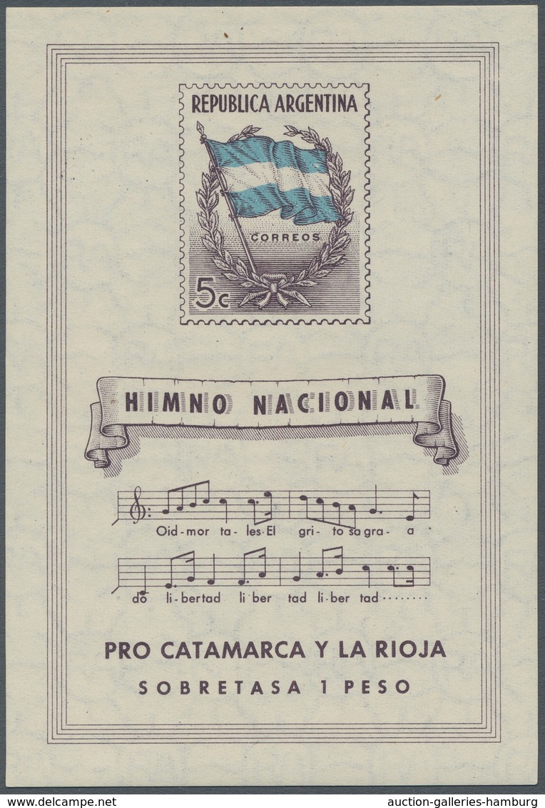 Argentinien: 1944, "La Rijoja/Catamarca"-miniatur Sheets, Mint Never Hinged In Very Fine Condition, - Sonstige & Ohne Zuordnung