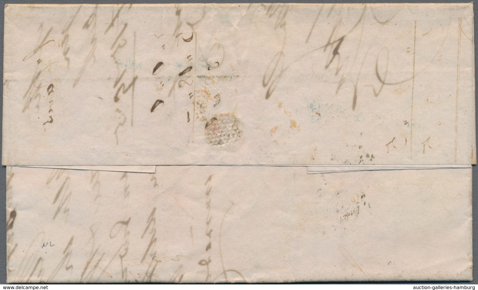 Bermuda-Inseln: 1855, Folded Letter From London Via Liverpool And Halifax, Canada. Then Forwarded By - Bermuda