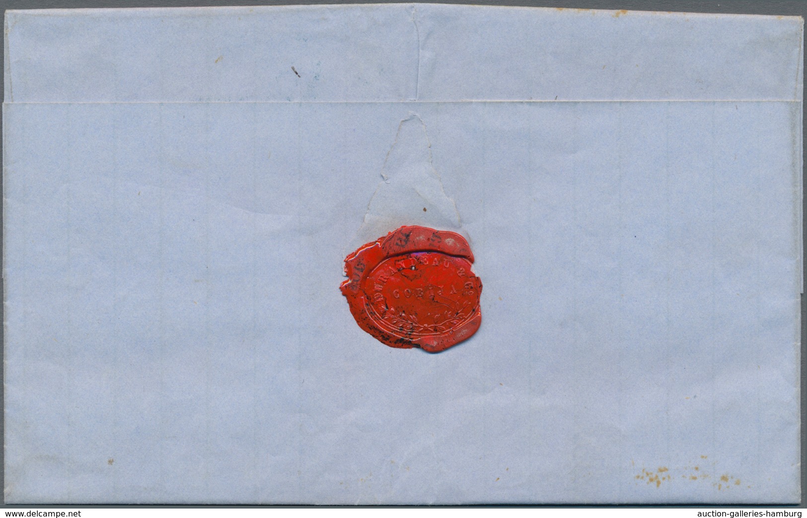 Bolivien: 1854, Folded Letter From COBITA To SUCRE Written On 28 May 1854. With Oval Forwarding Agen - Bolivien