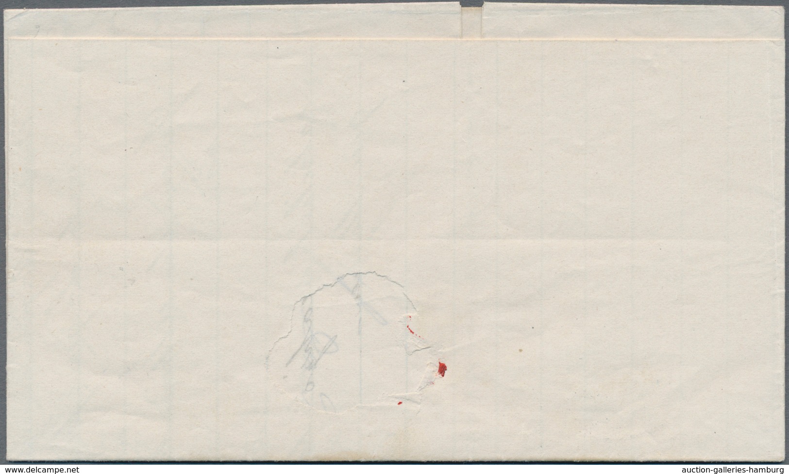 Bolivien: 1864, Folded Letter Sent Within The City Of TARIJA With Black Oval "FRANCA TARIJA" - Bolivië