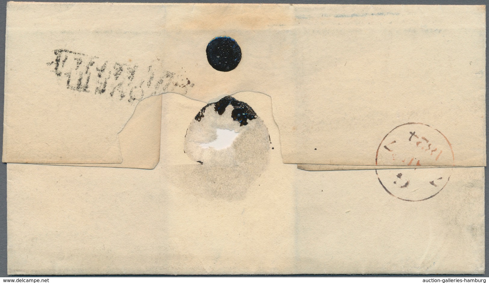 Canada - Vorphilatelie: 1824, MONTREAL AND DOVER SHIP LETTER, Folded Letter Sent Marked With Black O - ...-1851 Prefilatelia
