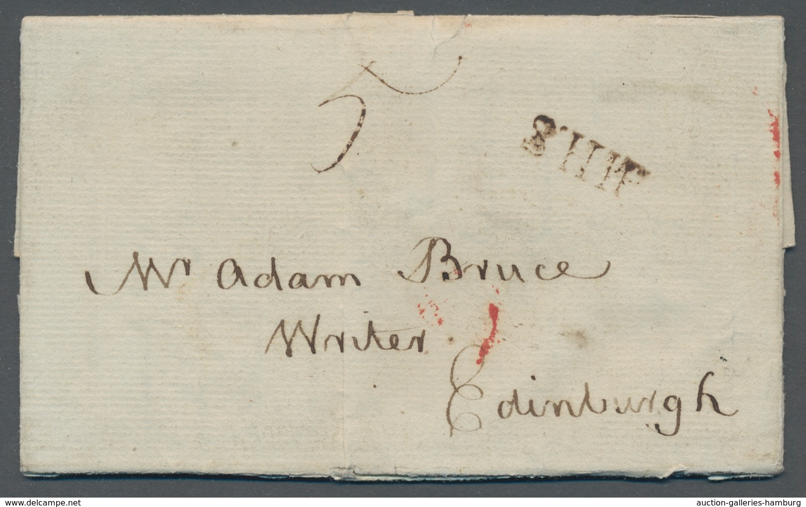 Neuschottland: 1787, Pre-philatelic Overseas Letter From Halifax, Nova Scotia To Edinburgh, Scotland - Briefe U. Dokumente