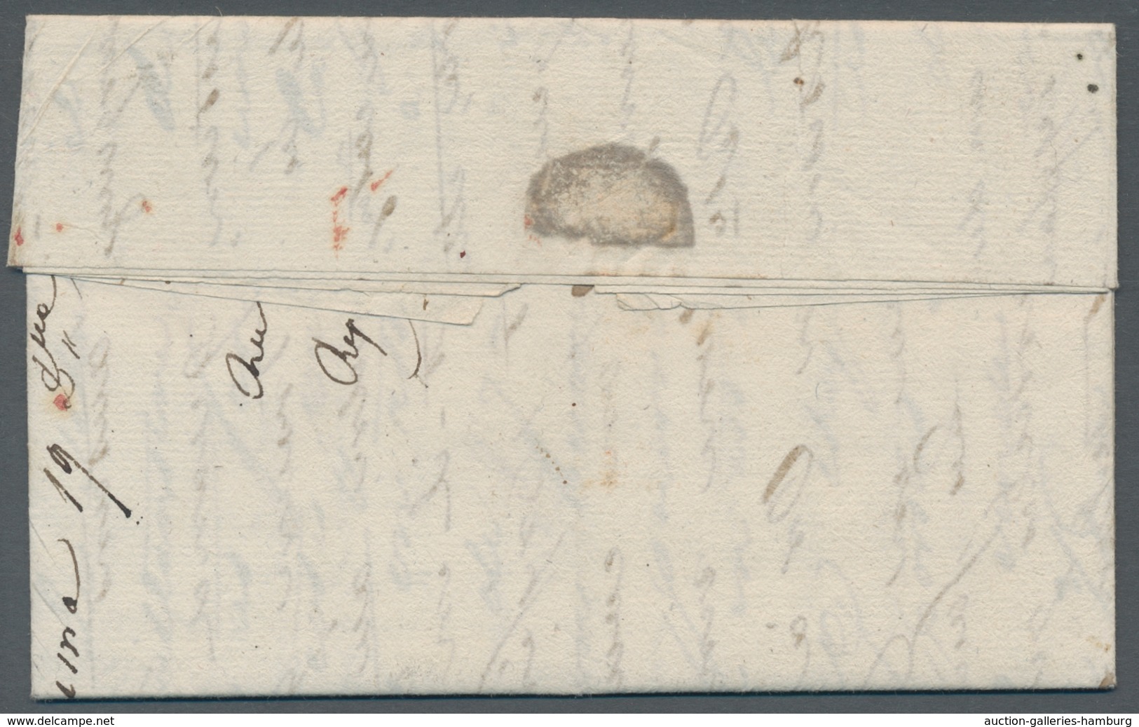 Peru: 1826, Attractive Pre-philatelic Letter With Full Content, Run Inside Peru From Lima To Arequip - Peru