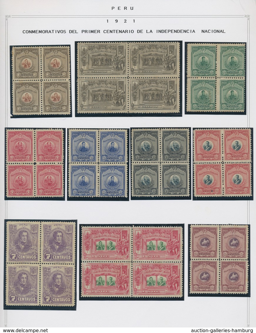 Peru: 1895-1921, Specialised Collection On Written-up Album Pages Ex Bustamante. Comprises Large Uni - Peru
