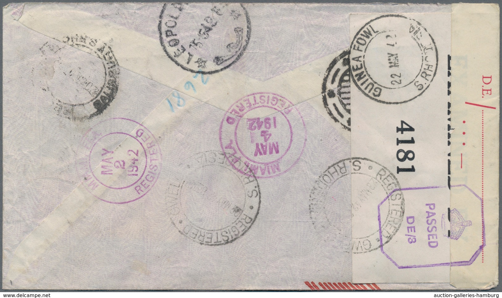 Peru: 1942, 2 Airmail Covers From LIMA To A Pilot At "Rhodesian Air Taining Group" In Salisbury, Sou - Peru