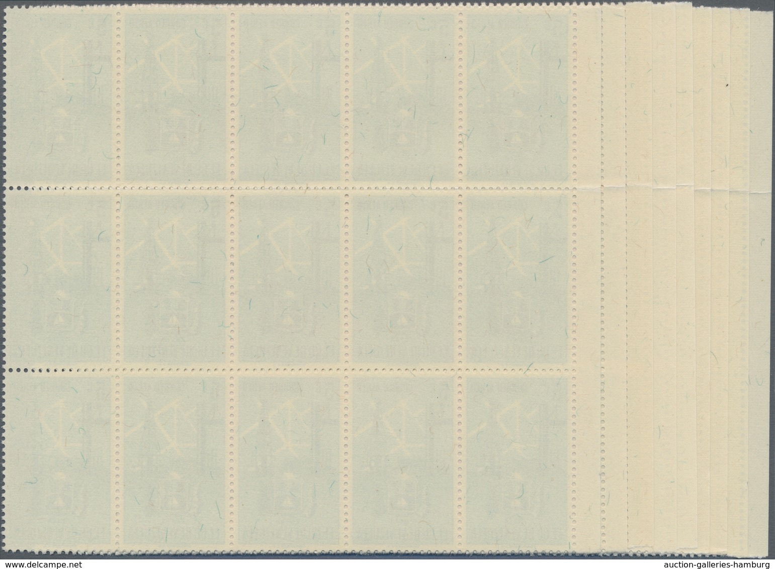 Venezuela: 1951, Coat Of Arms 'ZULIA‘ Airmail Stamps Complete Set Of Nine In Blocks Of 15 From Lower - Venezuela