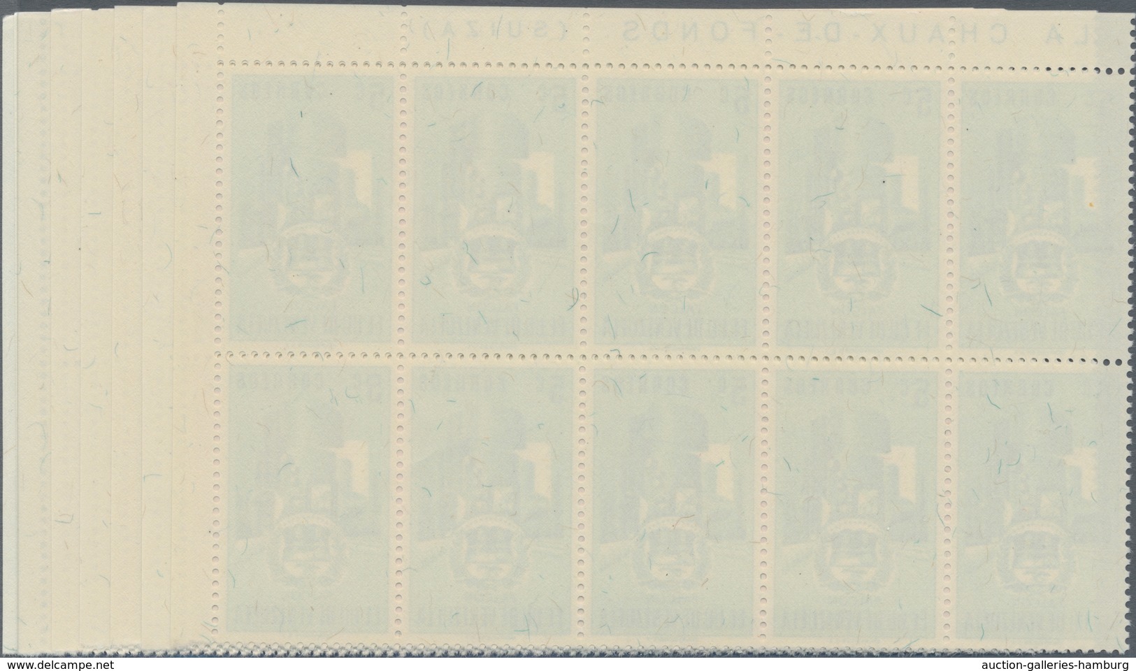 Venezuela: 1953, Coat Of Arms 'FALCON‘ Normal Stamps Complete Set Of Seven In Blocks Of Ten From Upp - Venezuela