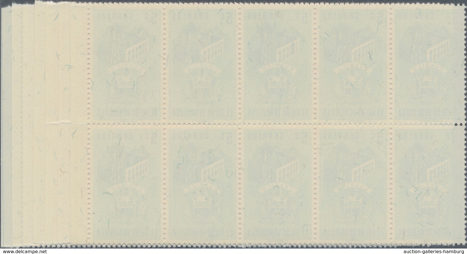 Venezuela: 1953, Coat Of Arms 'GUARICO‘ Normal Stamps Complete Set Of Seven In Blocks Of Ten From Ri - Venezuela