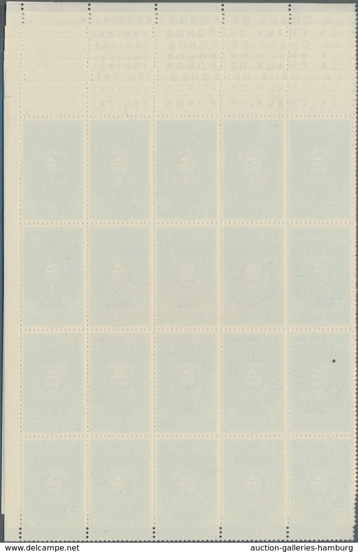 Venezuela: 1953, Coat Of Arms 'TRUJILLO‘ Airmail Stamps Complete Set Of Seven In Blocks Of 20 From U - Venezuela