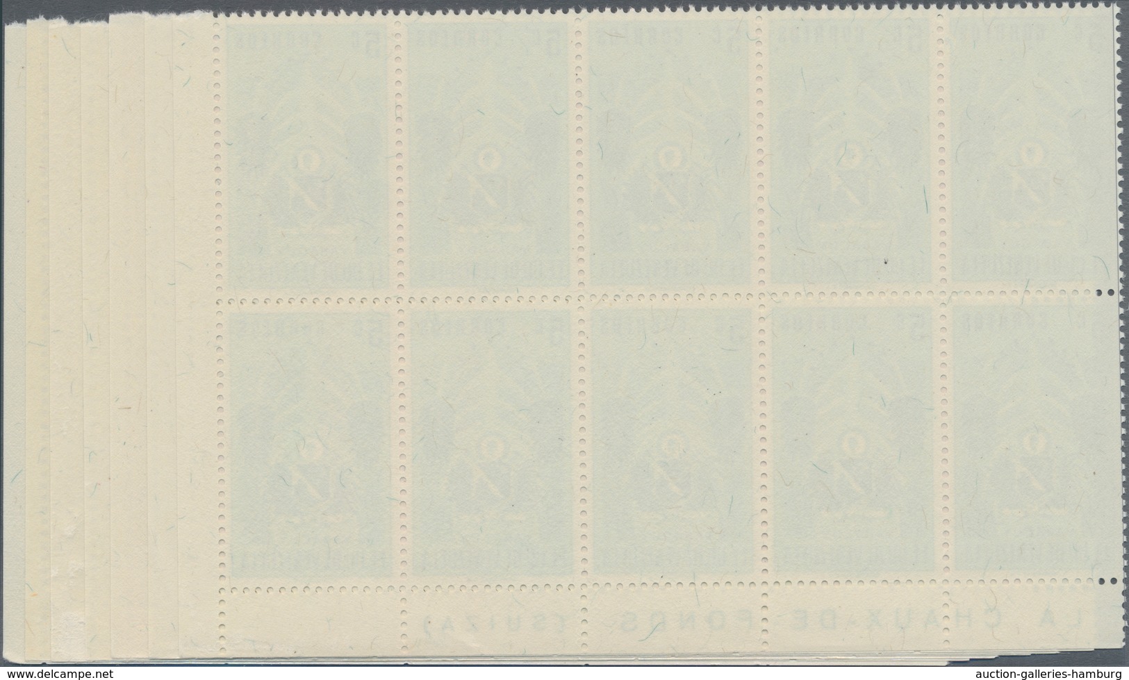 Venezuela: 1953, Coat Of Arms 'YARACUY‘ Normal Stamps Complete Set Of Seven In Blocks Of Ten From Lo - Venezuela