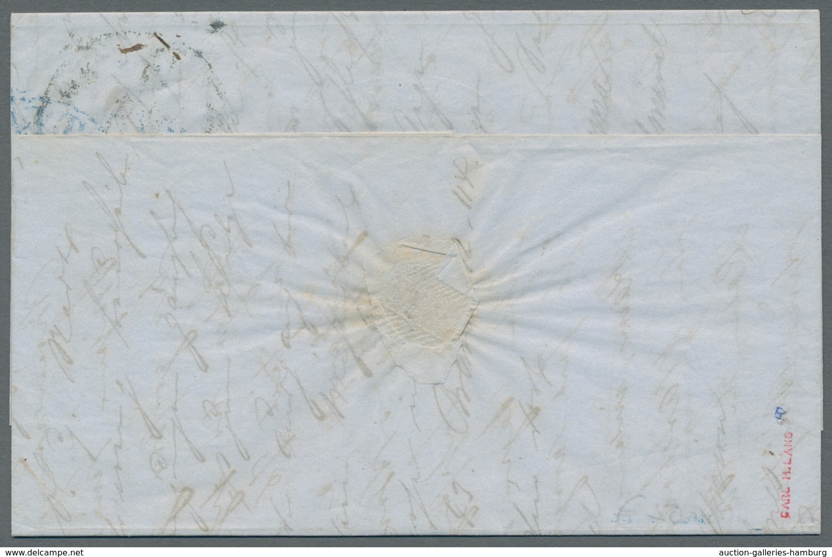 Vereinigte Staaten Von Amerika - Stampless Covers: 1863-1865, Two Horizontally Folded Stampless Lett - …-1845 Vorphilatelie