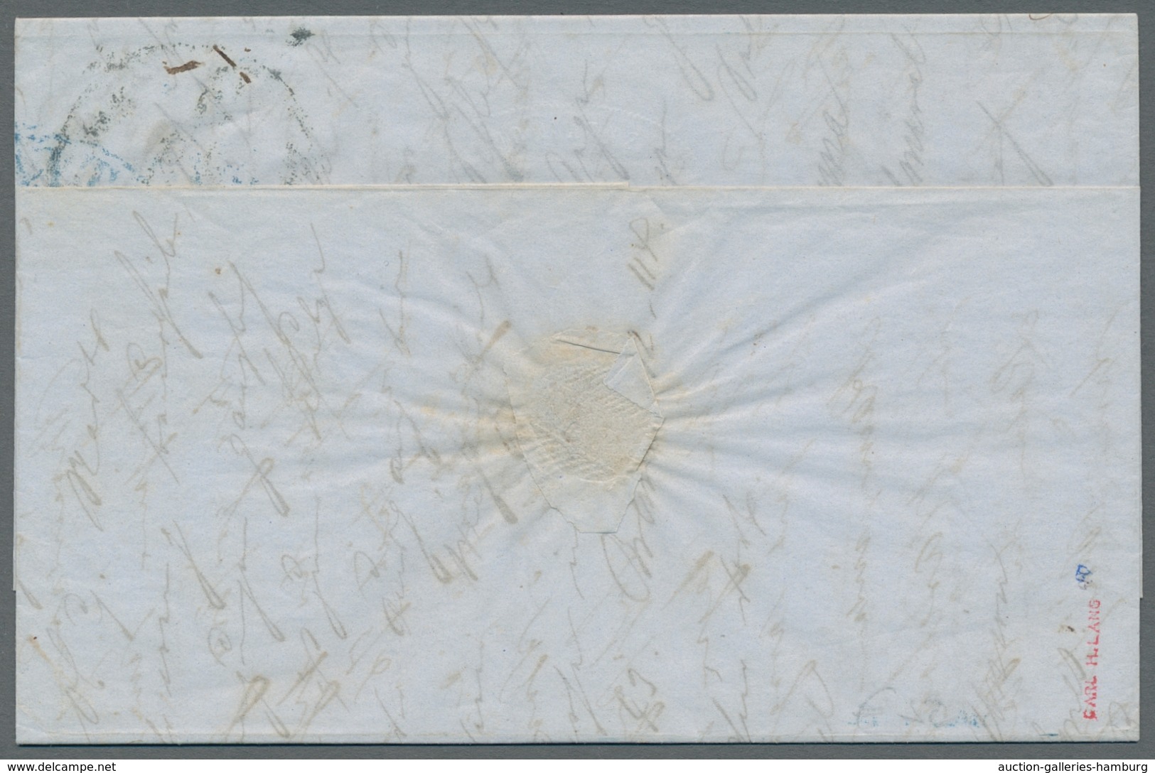 Vereinigte Staaten Von Amerika - Stampless Covers: 1863-1865, Two Horizontally Folded Stampless Lett - …-1845 Prefilatelia