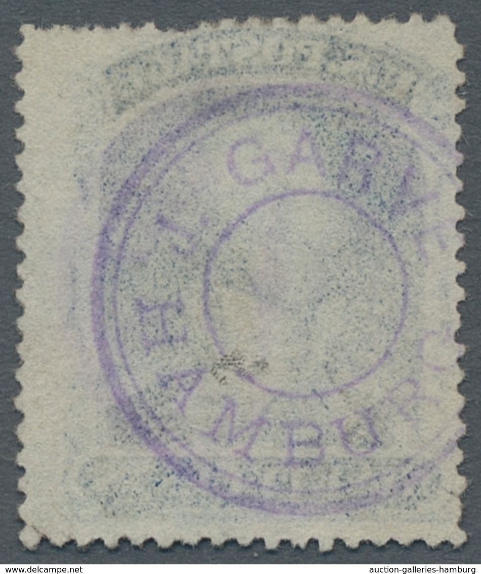 Vereinigte Staaten Von Amerika: 1857, "NINETY CENTS (dark)blue", Very Deep Colored Stamp With Clear - Altri & Non Classificati