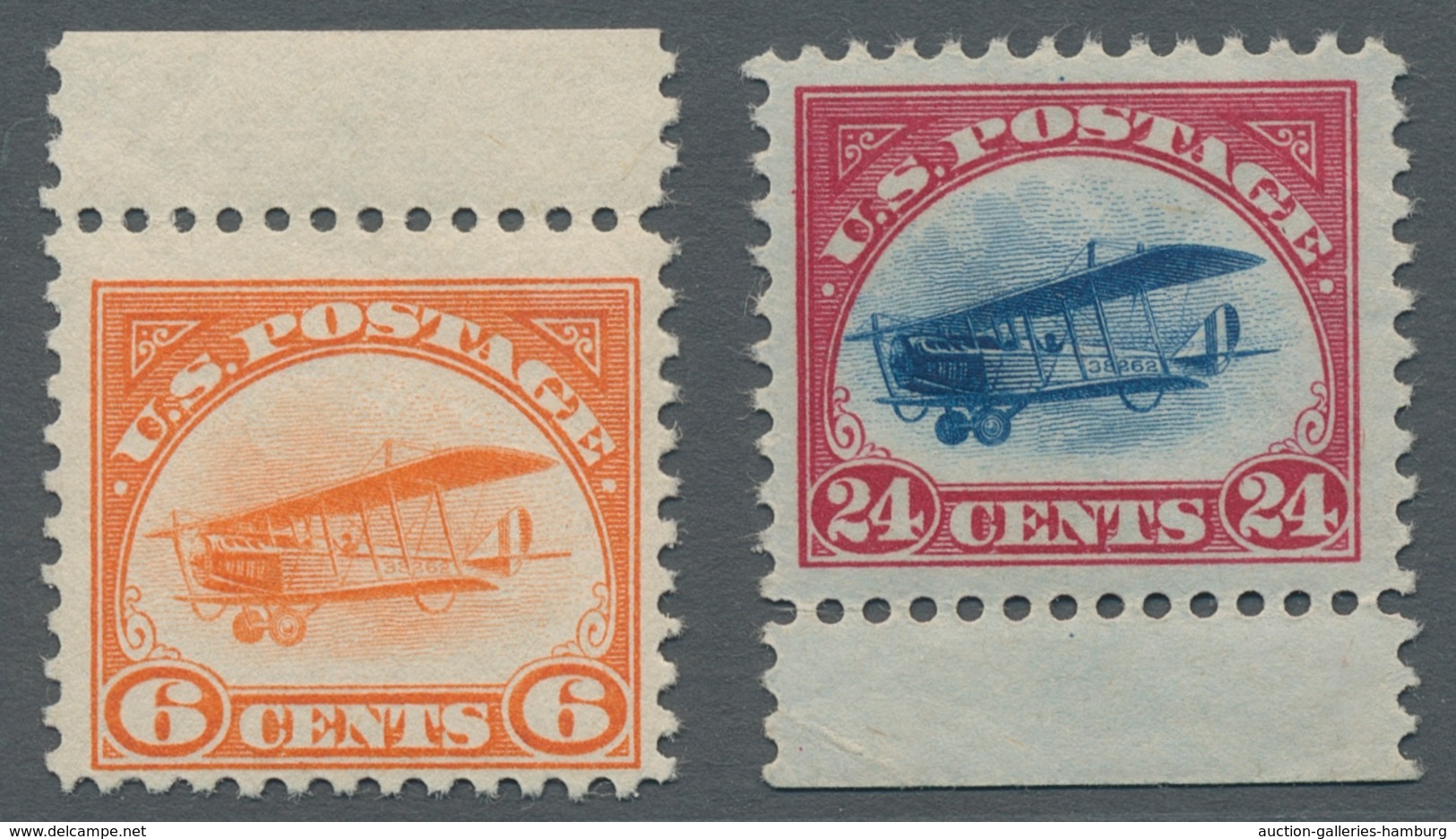 Vereinigte Staaten Von Amerika: 1918, Airmail Issues Complete Mint Never Hinged Set From The Upper O - Sonstige & Ohne Zuordnung