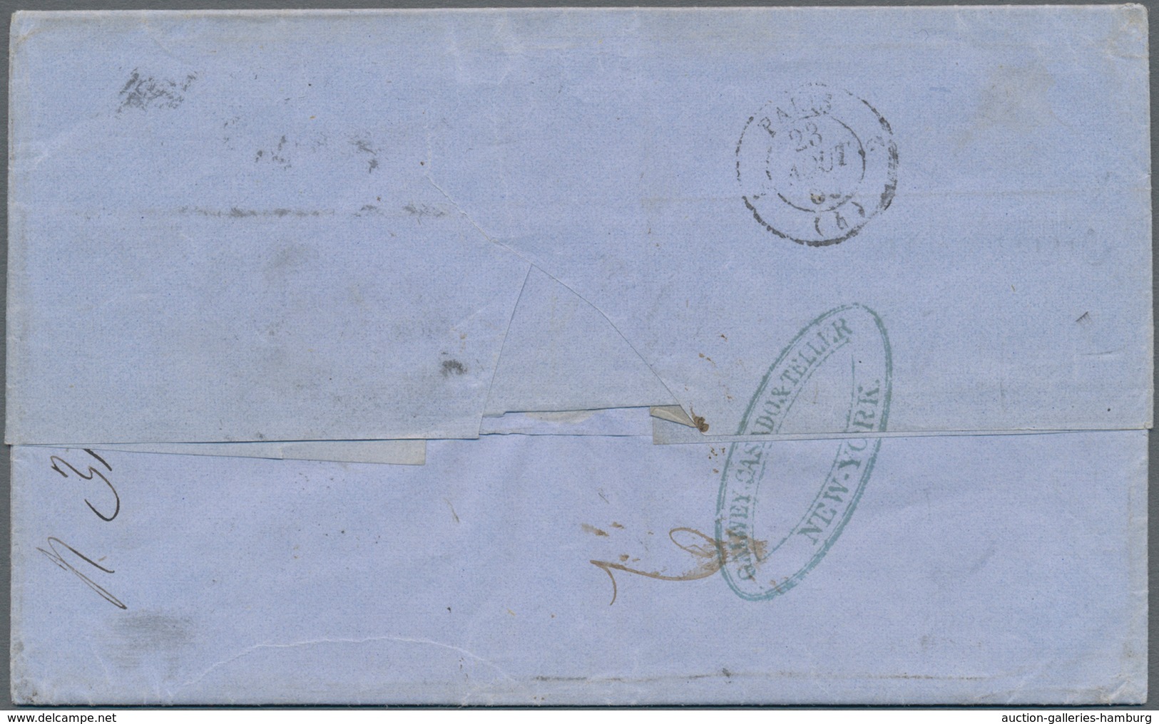 Vereinigte Staaten Von Amerika - Transatlantik-Mail: 1859, Folded Letter From HAVANNA By Forwarders - Sonstige & Ohne Zuordnung