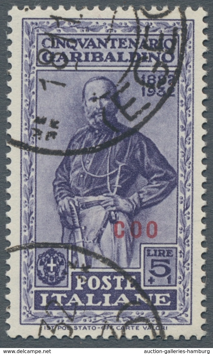 Ägäische Inseln: 1932, "Garibaldi With All Island Overprints", Used Sets In Very Fine Condition. In - Ägäis