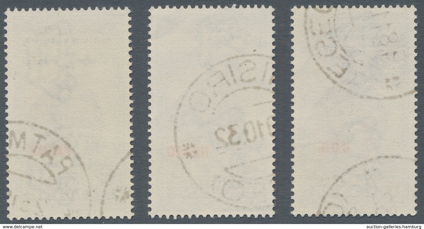 Ägäische Inseln: 1932, "Garibaldi with all island overprints", used sets in very fine condition. In