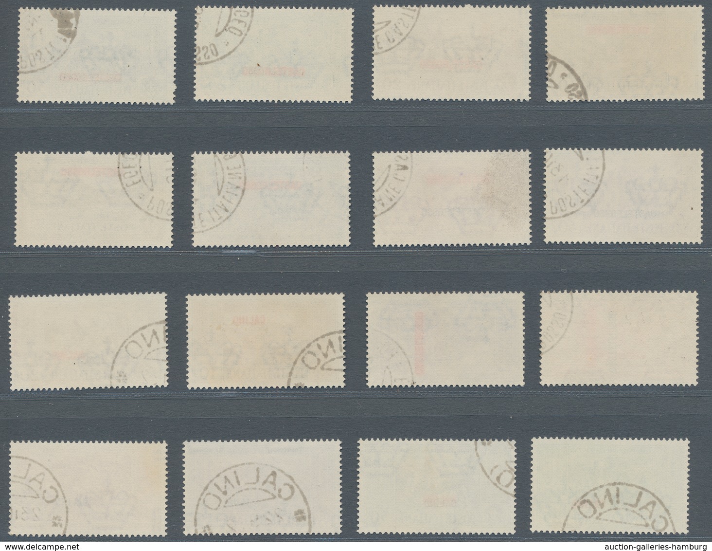 Ägäische Inseln: 1932, "Garibaldi with all island overprints", used sets in very fine condition. In