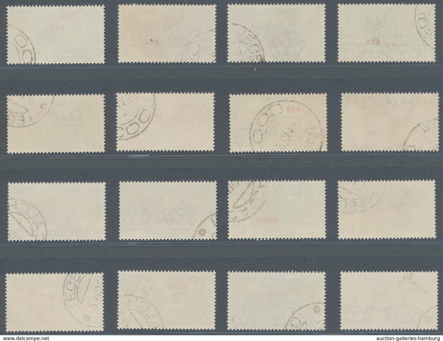 Ägäische Inseln: 1932, "Garibaldi with all island overprints", used sets in very fine condition. In