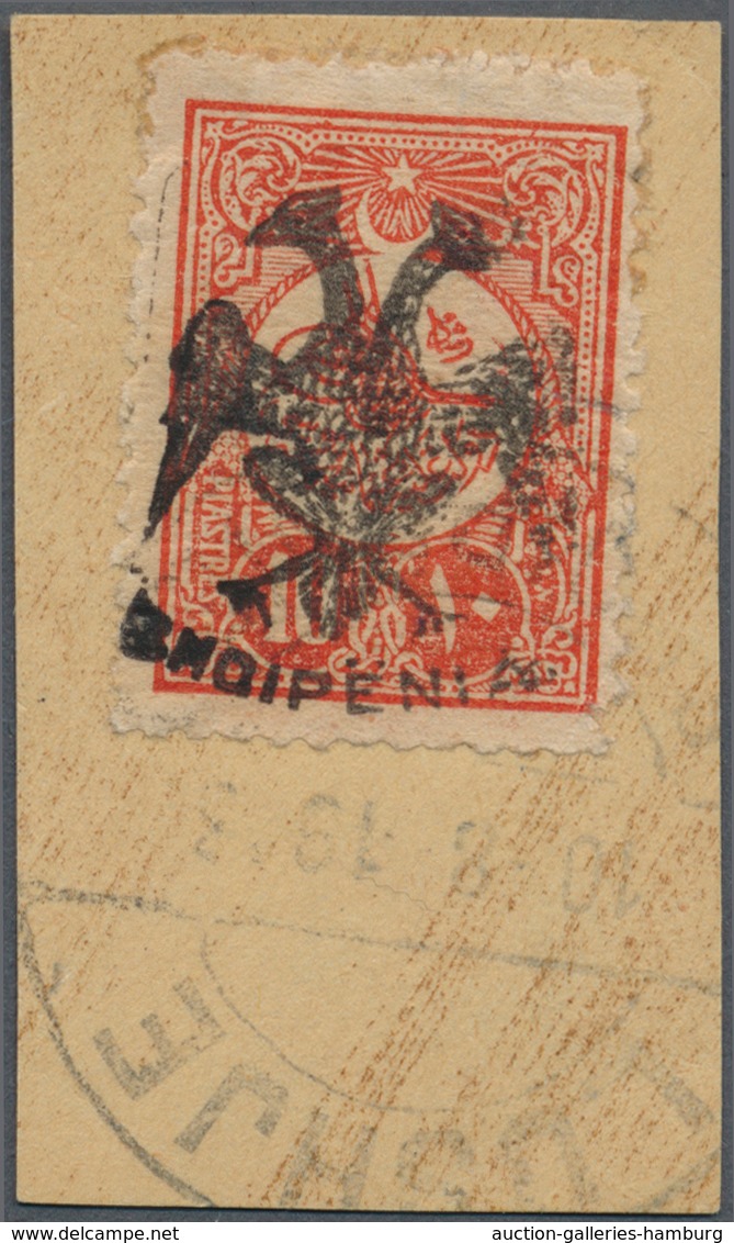 Albanien: 1913, Double Headed Eagle Overprints, 10pi. Vermilion, Fresh Colour And Normally Perforate - Albanië