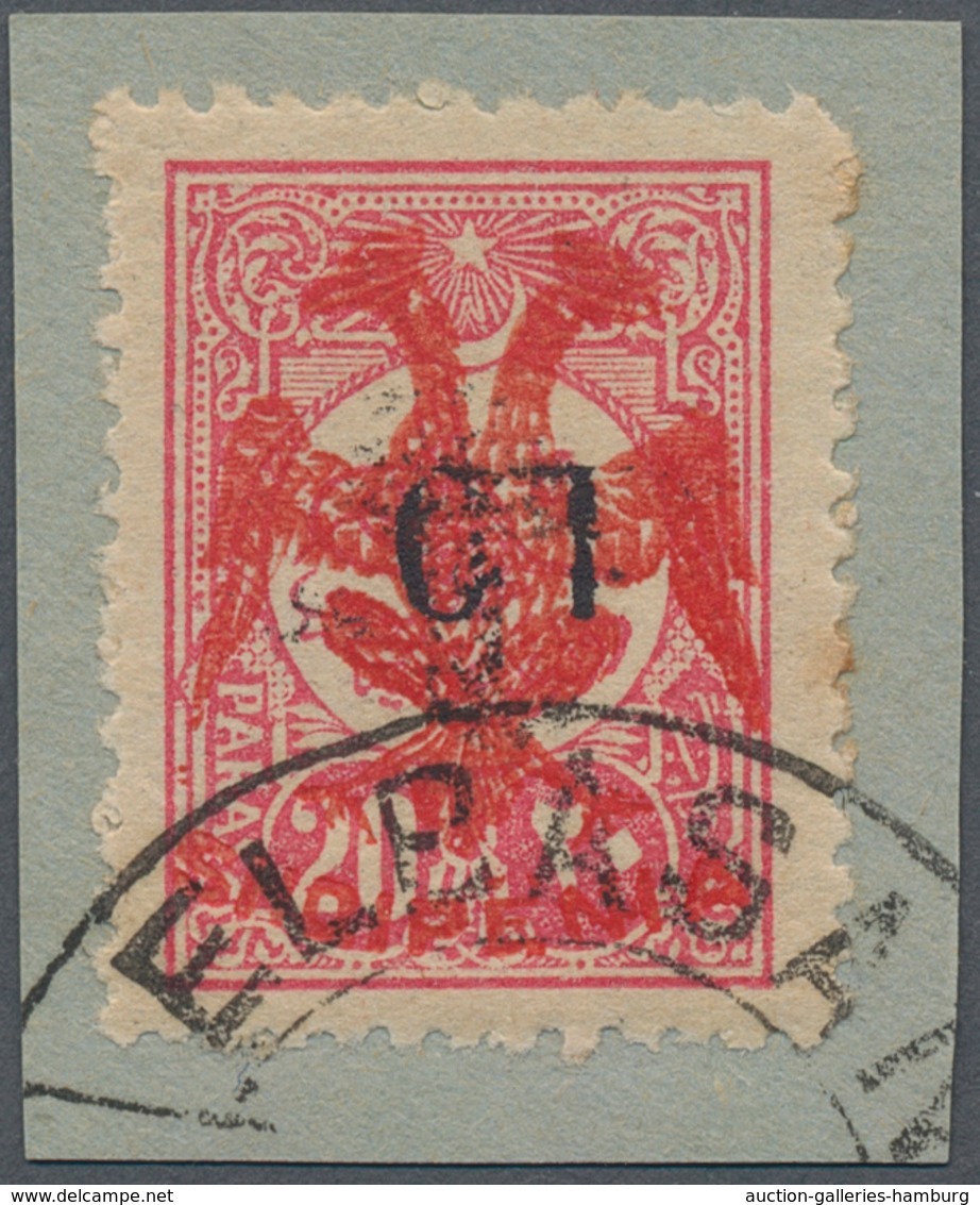 Albanien: 1913, 10 Pa On 20 Pa Rose With Ovp "eagle" In Red, With Variety Surcharge "10" INVERTED, U - Albanie
